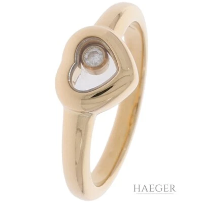 Chopard Happy Hearts Ring Gr.52 Gelbgold 750 / 18K mit 0,05ct Diamanten - Bild 1 von 3