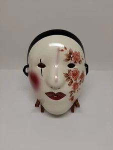 Vintage Kings & Clowns Fancy Faces Mask ORLEANS MARDI GRAS Signed Ceramic 7.5”H - Picture 1 of 11