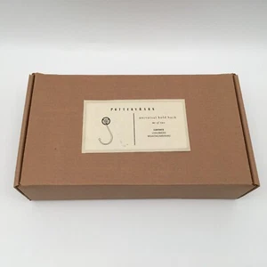 Juego de 2 cortinas Pottery Barn metal níquel satinado NUEVO caja abierta - Imagen 1 de 5
