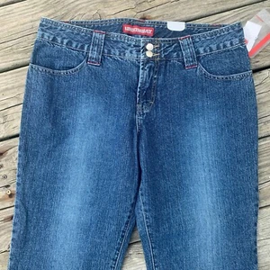 Unionbay Jeans Juniors 13 Capri Crop Split Hem Distress Fade Two Tone NWT - Picture 1 of 14