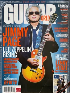 Guitar World Magazine January 2008 Led Zeppelin Jimmy Page SRVLenny Strat Poster - Imagen 1 de 1