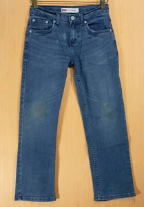 Girl’s Levi's 514 Stretch Waist Straight Leg Denim Blue Jeans size 10 R 25x25 - Picture 1 of 6