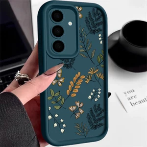Silicone For Samsung S24 Ultra S23 S22 S21 A55 A15 Flower Shockproof Case Cover - Picture 1 of 19