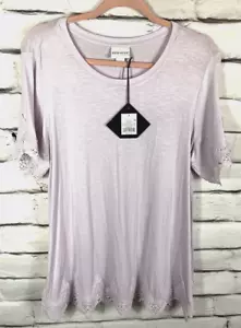 Camicia donna viola manica corta Ava & Viv taglia X nuova con etichetta - Foto 1 di 6