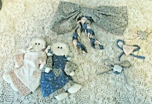 Bow, Dolls, Hearts Handmade Cloth For Craft Crafts - Picture 1 of 9