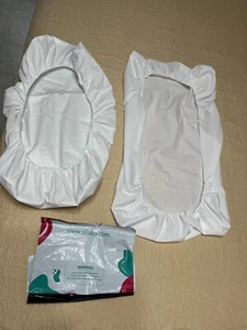 New Bassinet 1 Sheet and 1 Mattress Protector Rectangle 32" x 17" Cradle - Picture 1 of 3
