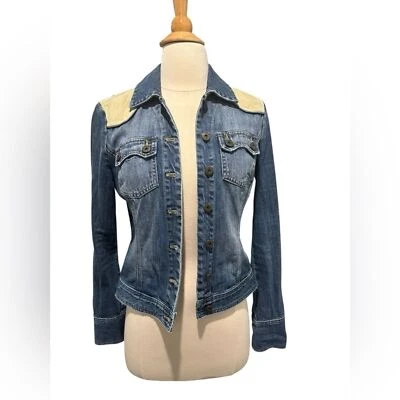 Chaqueta Jean Calvin Klein Choice Juvenil/Adolescente Niña Azul y Tostado - Talla Mediana Foto 1 de 4