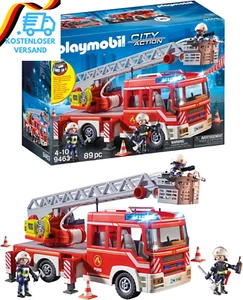 PLAYMOBIL City Action 9463 Feuerwehr-Leiterfahrzeug Mit Licht Und Sound, Ab 5 Ja - Bild 1 von 12