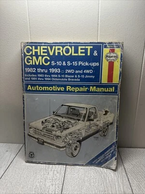 Manual de reparo automotivo Haynes 24070 1982-1992 Chevrolet GMC S-10 S-15 picapes - Imagem 1 de 4
