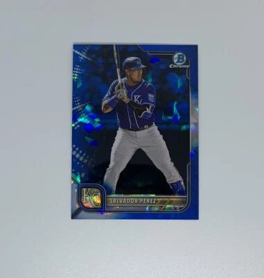 2022 Bowman CHROME SAPPHIRE SALVADOR PEREZ - Kansas City Royals - Image 1 of 2