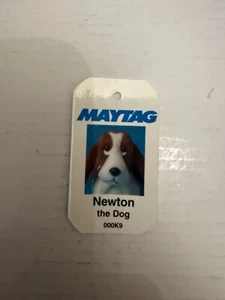 Vintage Maytag Company Newton the Dog 000K9 Dog Tag Keychain Fob - Picture 1 of 2