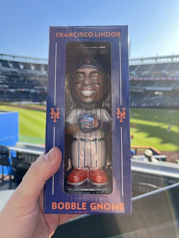 New York Mets Francisco Lindor Bobblehead Garden Gnome 4/30 2022 SGA Citi Field Cover