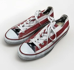 Converse All Star Low Americana bandiera USA unisex uomo taglia 7 donna 9 - Foto 1 di 9