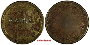 COSTA RICA Brass Coffe Token C/S F.&.N.J .Francisco & Nicolas Jimenez 20mm (47)  - Picture 1 of 3