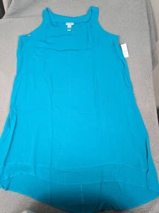 CATHERINES Women's Dress Size 1X Green Blue Sleeveless Pleated Neckline NWOT - Bild 1 von 15