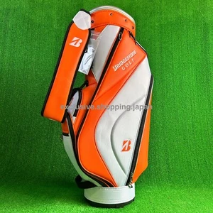 BRIDGESTONE Golf Cart Bag 9 x 47in 5-way Divider 2024 Model Lightweight Orange - Picture 1 of 16