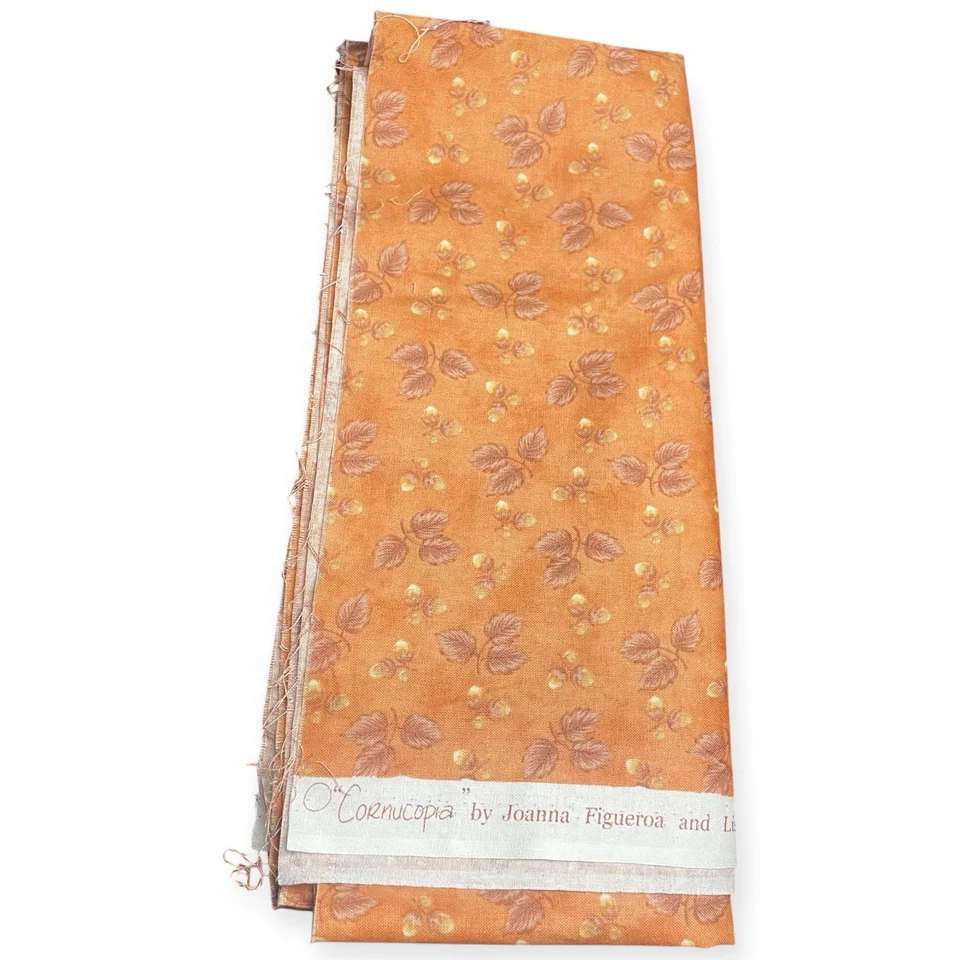 Moda Fig Tree Quilts Cornucopia Orange Floral Cotton Fabric 20x44 Quilt Craft - Image 1 of 3