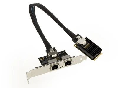 Scheda Mini PCI EXPRESS MiniPCIE 2 Porte RJ45 LAN GIGABIT ETHERNET INTEL I350 - Immagine 1 di 2
