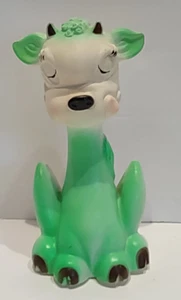 Vintage 1962 Rubber Dreamy Bull Cow Squeaky Toy by Formulette Co. USA Made - Picture 1 of 9