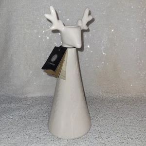 Ceramic Reindeer Christmas Figurine Candle or Tiny Plant Holder - Picture 1 of 9