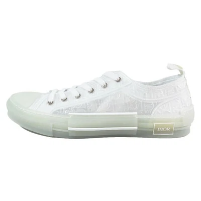 CHRISTIAN DIOR   B23 Oblique Clear Low Cut Sneakers Logo Lace Up Shoes Mint Clea - Image 1 of 4