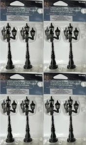 Lemax Carole Towne Old English Street Lamps Set of 4 Village Town Light Post New - Picture 1 of 4
