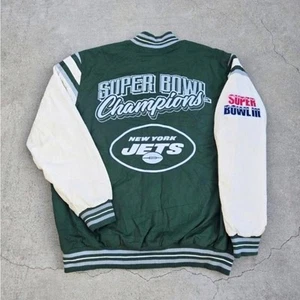 VTG New york Jets Mens Size 2XL Super Bowl Champions vintage jacket - Picture 1 of 3