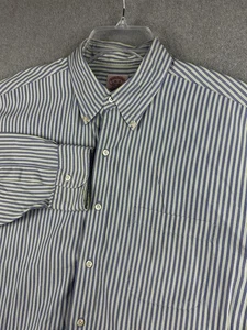 Brooks Brothers Hemd Herren 16-4 blau grün Streifen Button Down Baumwolle Freizeit OCBD - Bild 1 von 10