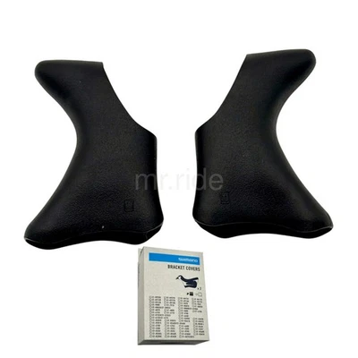 Shimano BL-1055 Brake Lever Hoods Set Black Rubber Grip Covers Pair - Image 1 of 4