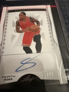 2022-23 Leaf Trinity Auto DeMar DeRozan SGC 10 /49 Silver - Picture 1 of 4