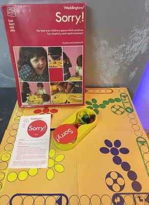 Vintage Sorry Board Game Waddingtons 1977 House of Games Ltd Complete GC - Image 1 of 4