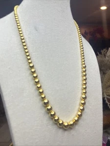 Beautiful Gold Tone Graduating Beaded Necklace 24” L - Bild 1 von 8
