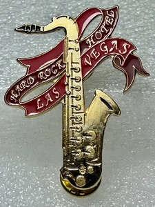 Hard Rock Hotel Las Vegas Gold Saxophone Enamel Pin 2006 Limited Edition - Picture 1 of 4