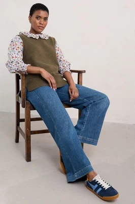 Seasalt Women's Regular Coupling Knitted Vest Dark Seagrass - Image 1 of 4