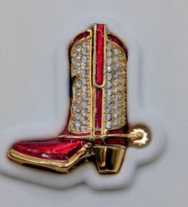 Estee Lauder SOLID PERFUME COMPACT MIB SPARKLY BEAUTIFUL TO BOOT 1998 Cowboy NEW - Picture 1 of 7