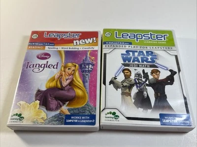 LEAPFROG Leapster 1 & 2 Star Wars Jedi Math And Tangled - Image 1 of 4
