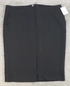 Ellen Tracy Skirt Strait Black Night Sky SZ 14W MSRP 89.50 Zipper Pockets NWT - Picture 1 of 7