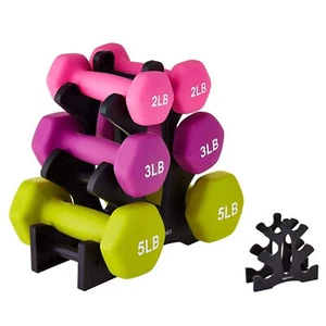 Triangular Dumbbell Rack Stand 3 Tier Weight Hoder 23x22.5x8.5cm for Home Gym - Picture 1 of 2