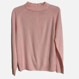 Crystal Kobe Pretty in Pink Lightweight Knit Cardigan Sweater Zipper in Back - Picture 1 of 9