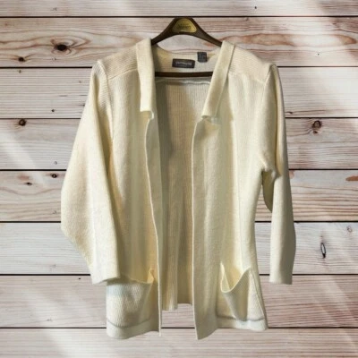 Кардиган с длинным рукавом Yarnworks белый размер средний Cottagecore Cabincore City - Изображение 1 из 4