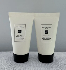 2x Jo Malone Lime Basil & Mandarin Body & Hand Wash Shower Gel 1 oz / 30 ml Each - Picture 1 of 3