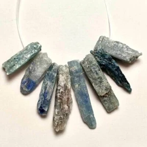 20g/8pcs Natural Kyanite Lemuria stick w/ Hole Reiki Healing 050 - Picture 1 of 5