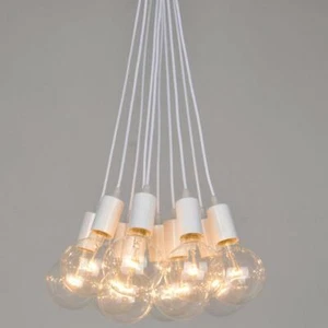 Industrial Retro 3/6/8/10/12 Heads Chandelier Pendant Light Spider Hanging White - Picture 1 of 12