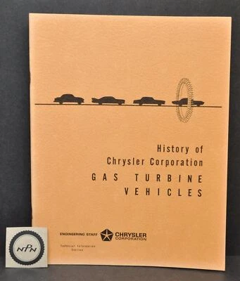 Vtg 1954-64 History of Chrysler Gas Turbine Vehicle Book Brochure Plymouth Dodge