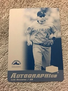 Flair Showcase 2006 Luis González placa de impresión cian # 1/1 Colorado Rockies - Imagen 1 de 2