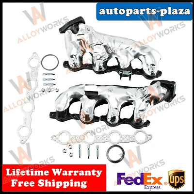 Left & Right Exhaust Manifold For Chevy Silverado GMC Sierra 2500 1500 Yukon USA - Image 1 of 4
