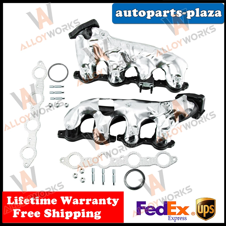 Left & Right Exhaust Manifold For Chevy Silverado GMC Sierra 2500 1500 Yukon USA - Imagem 1 de 4