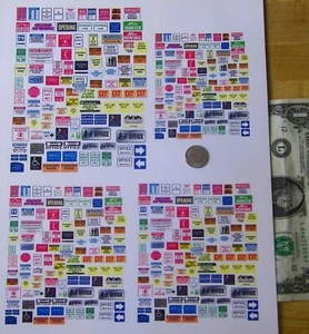 O Gauge Railroad CLEAR CUT & PEEL STICKERS, BUILDING SIGNS,OPEN EXIT OFFICE HELP - Picture 1 of 1