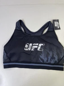 UFC Women’s Fight Week Sports Bra Black/ Gray NWT Size M - Picture 1 of 7