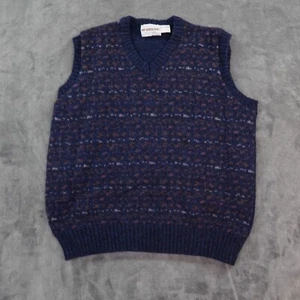 Vintage McGregor Sweater Vest Mens Extra Large Blue Geometric Grandad Preppy - Picture 1 of 8